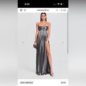 NWT Retrofete Silver Zoa Dress